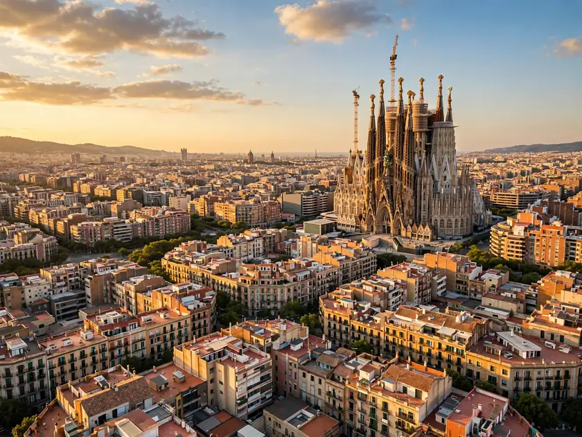 Vista de Barcelona con la Sagrada Familia — GrowVix Tech trabaja en Barcelona y toda España
